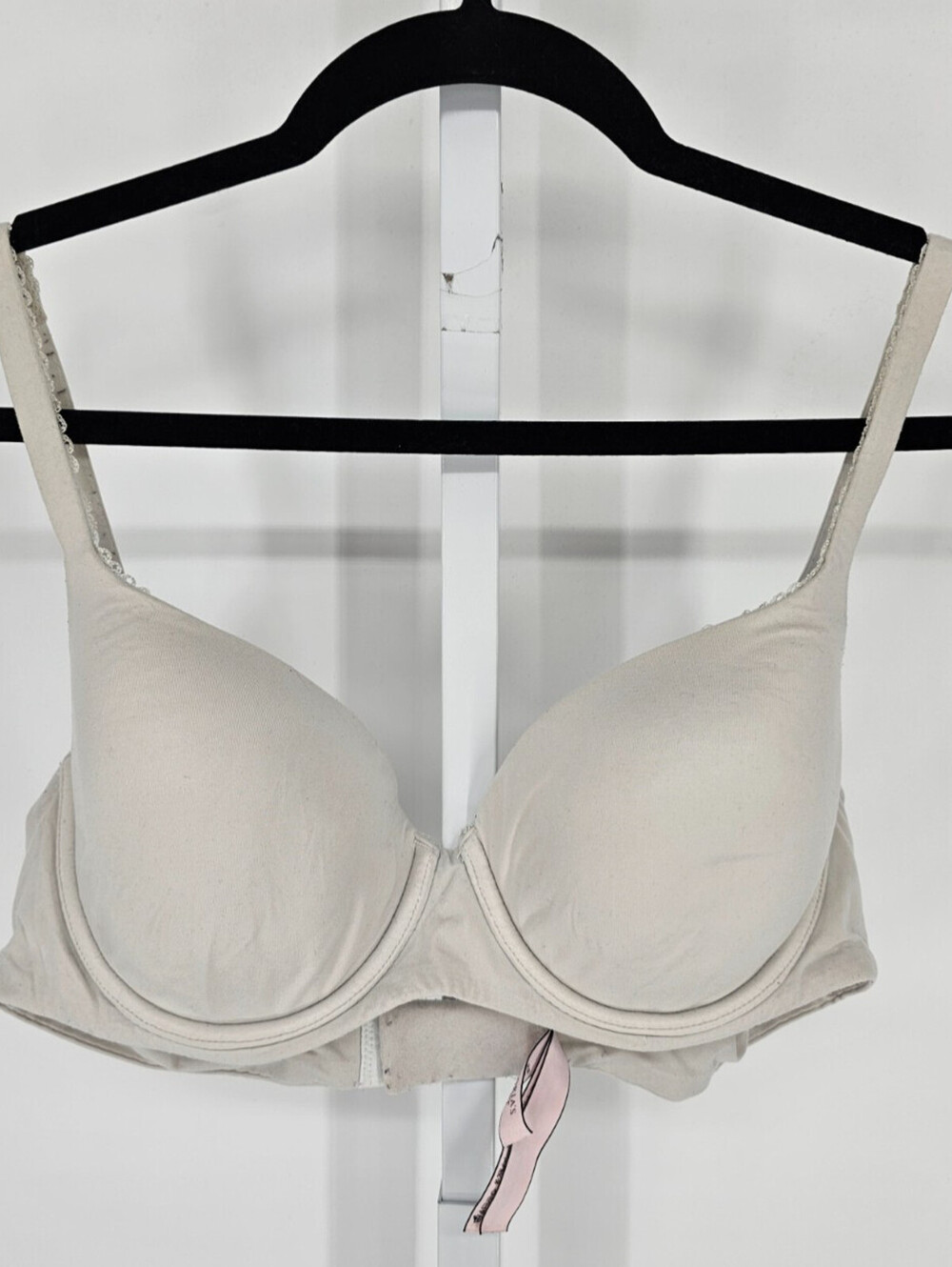 Victorias Secret Womens Sz 38C Lined Demi Bra Solid White